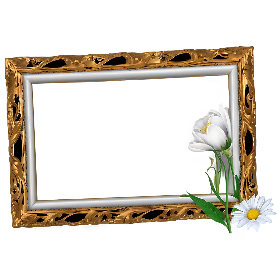 White Photo Frame PNG 92 PNG image with a transparent background, free high-resolution download