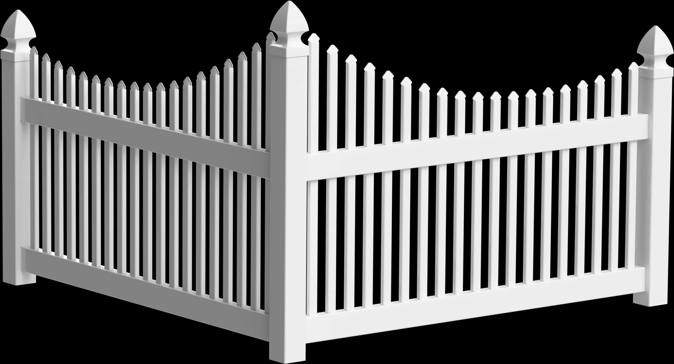 White Picket Fence3 D Model