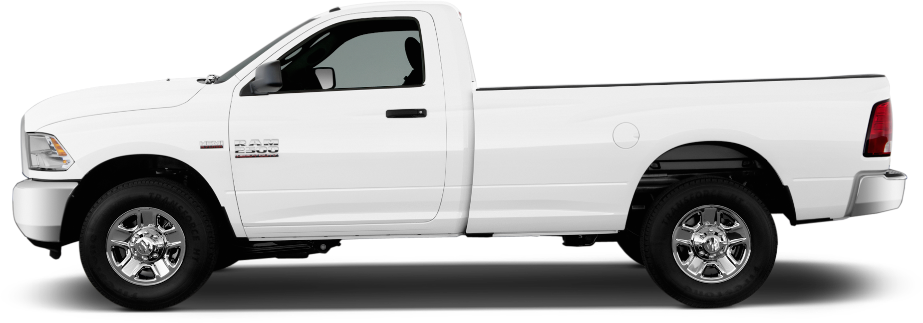 White Pickup Truck Side View