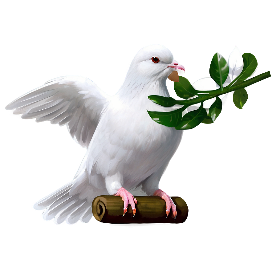 White Pigeon Peace Symbol Png 05242024