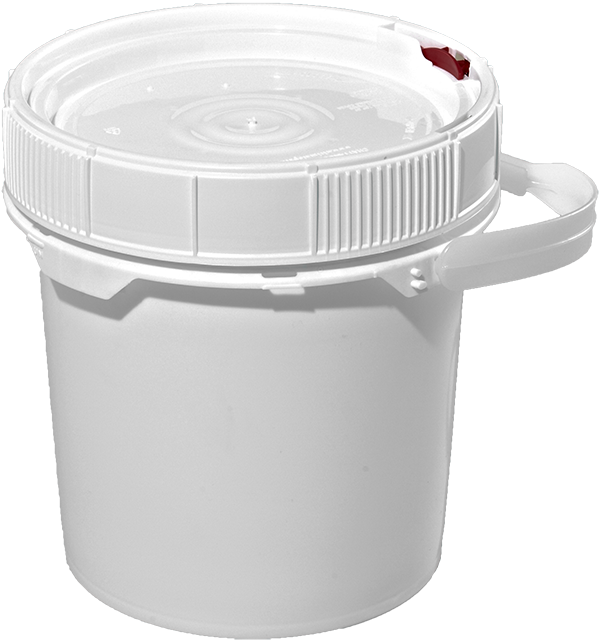 White Plastic Bucketwith Lidand Handle