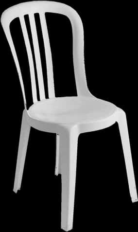 White Plastic Chair Isolated