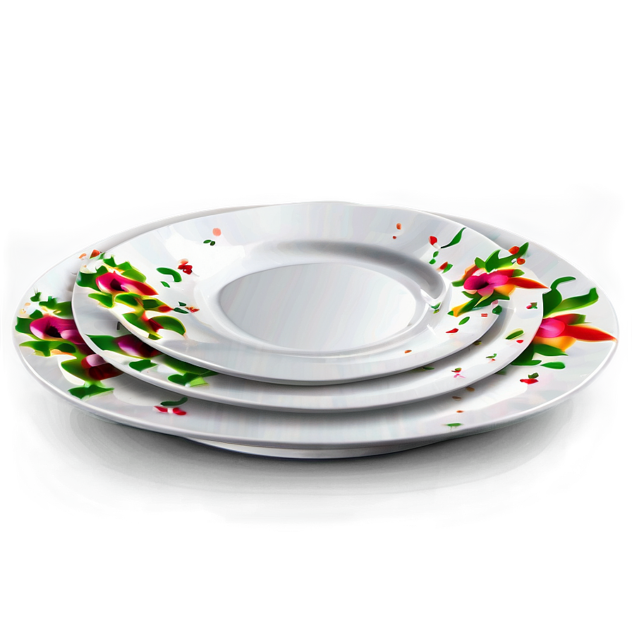 White Plate Set Png 06212024