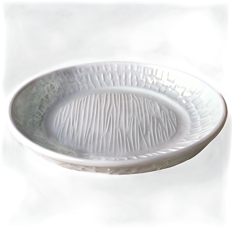 White Plate With Subtle Pattern Png 52