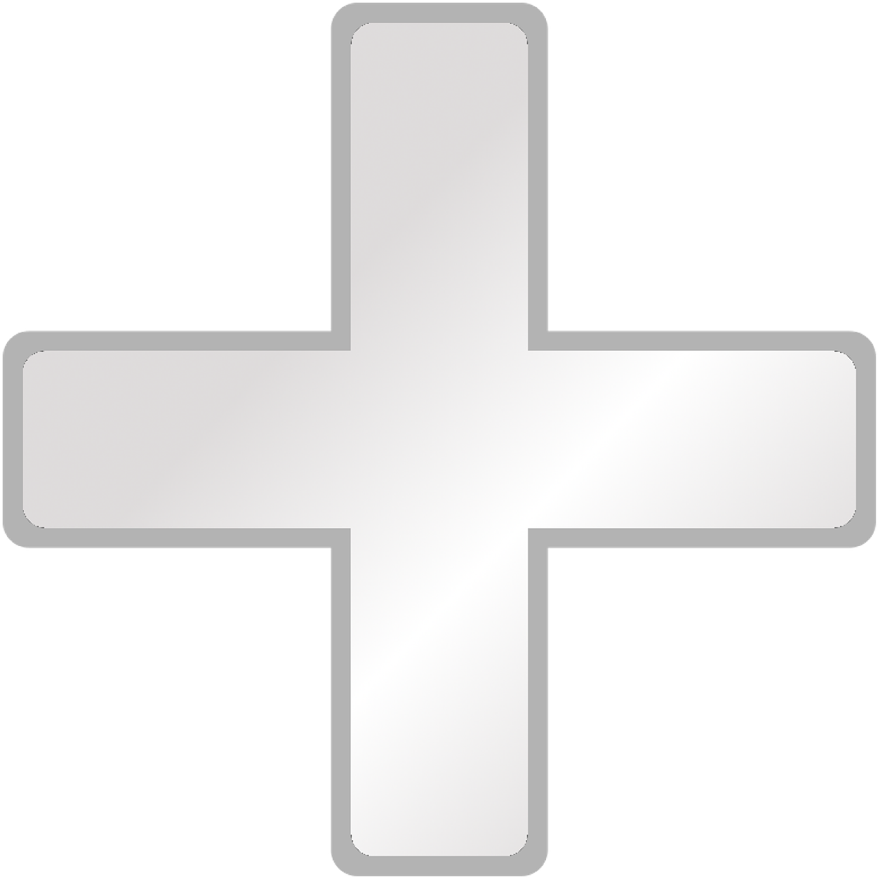 White Plus Sign Icon