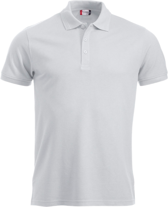 White Polo Shirt Product Display