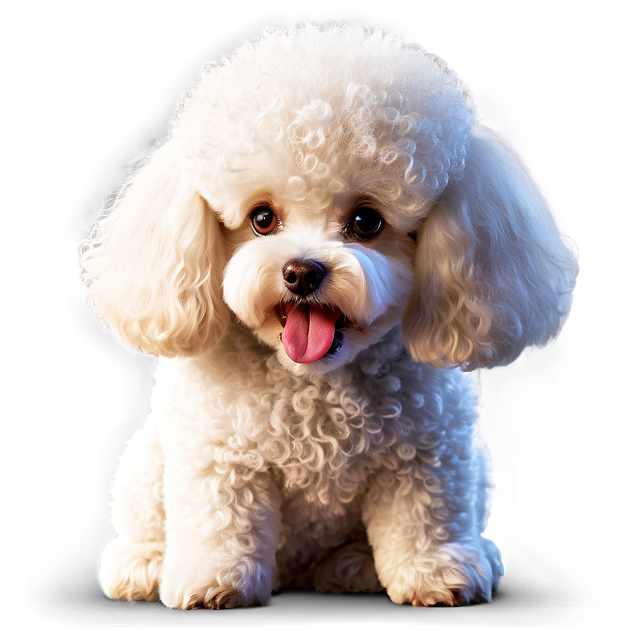 White Poodle Cartoon PNG pmd2 PNG with transparent background
