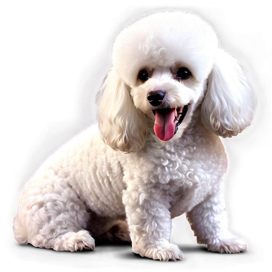 White Poodle Cartoon PNG upi PNG with transparent background