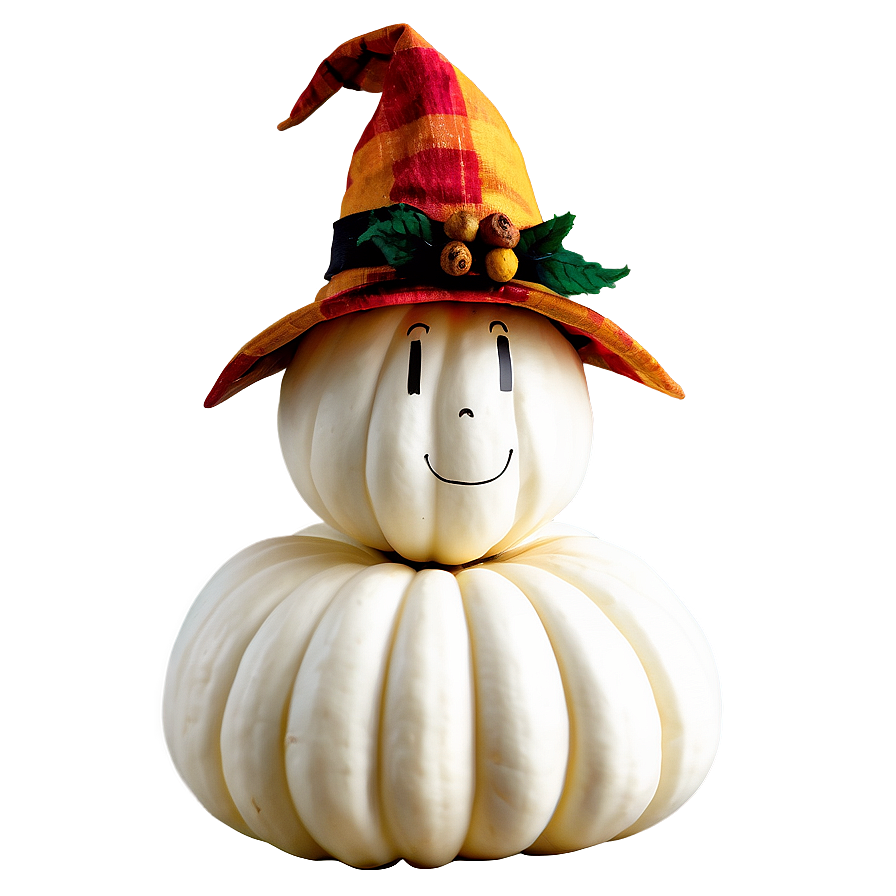 White Pumpkin Decoration Png 34