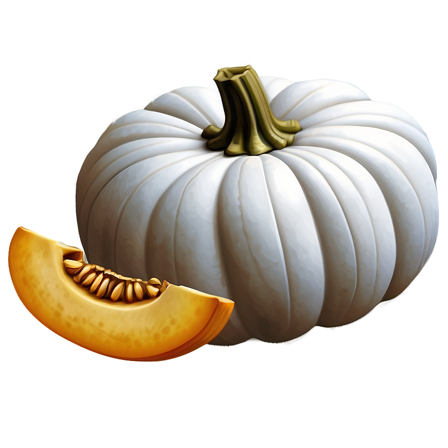 White Pumpkin Illustration Png Mwh43