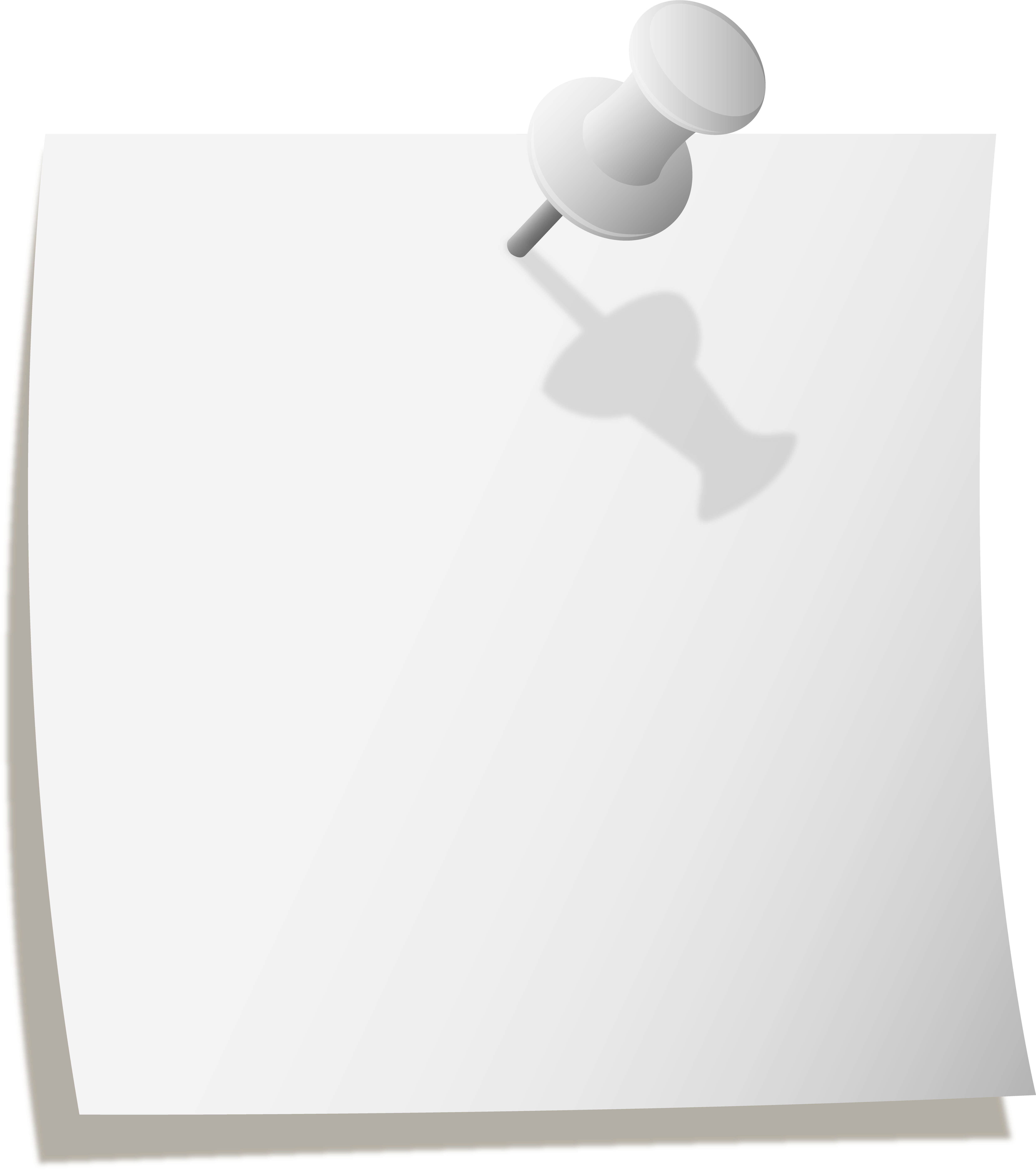 Pin Clipart Paper Pin - Paper With Thumb Pin, HD Png Download PNG image with a transparent background, free high-resolution download