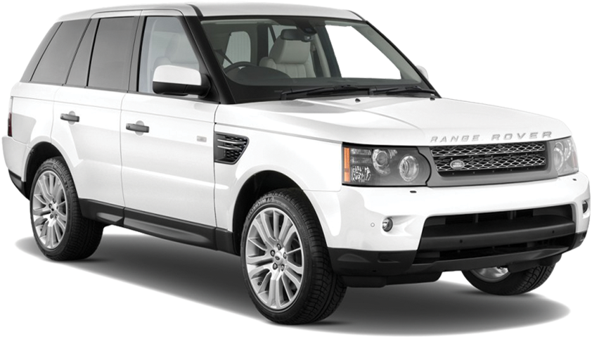 White Range Rover Sport2023 PNG with transparent background