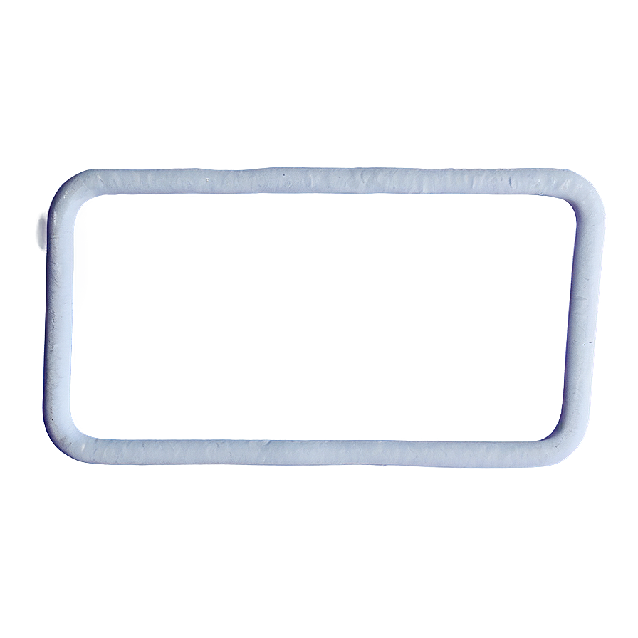 White Rectangle Thin Outline Png Sba78