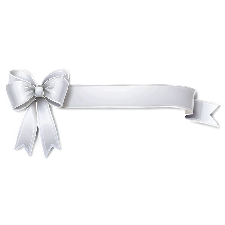 White Ribbon Banner Clipart Png Ntf