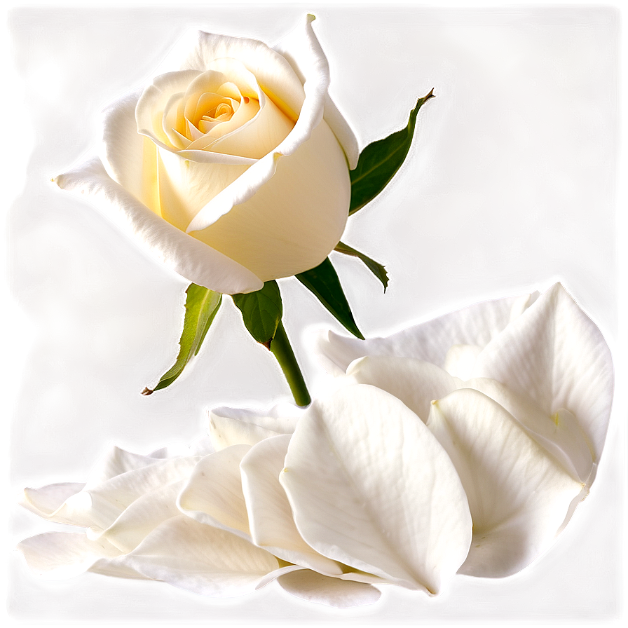 White Rose Petals Png Cls97