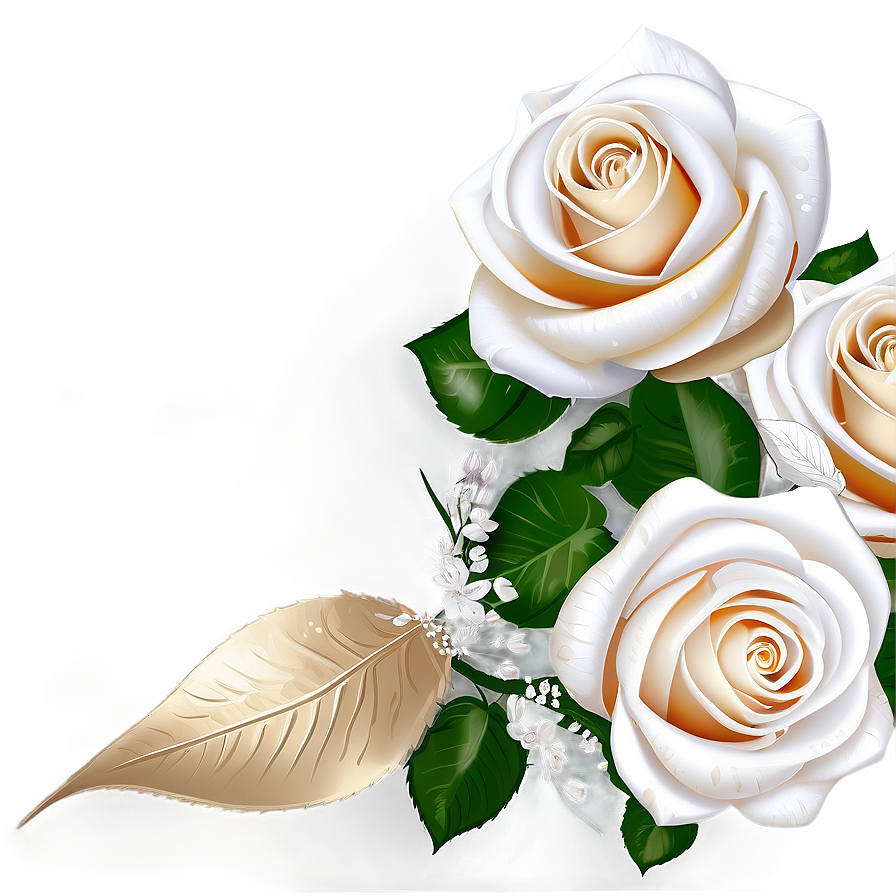 White Roses Wedding Png 05042024