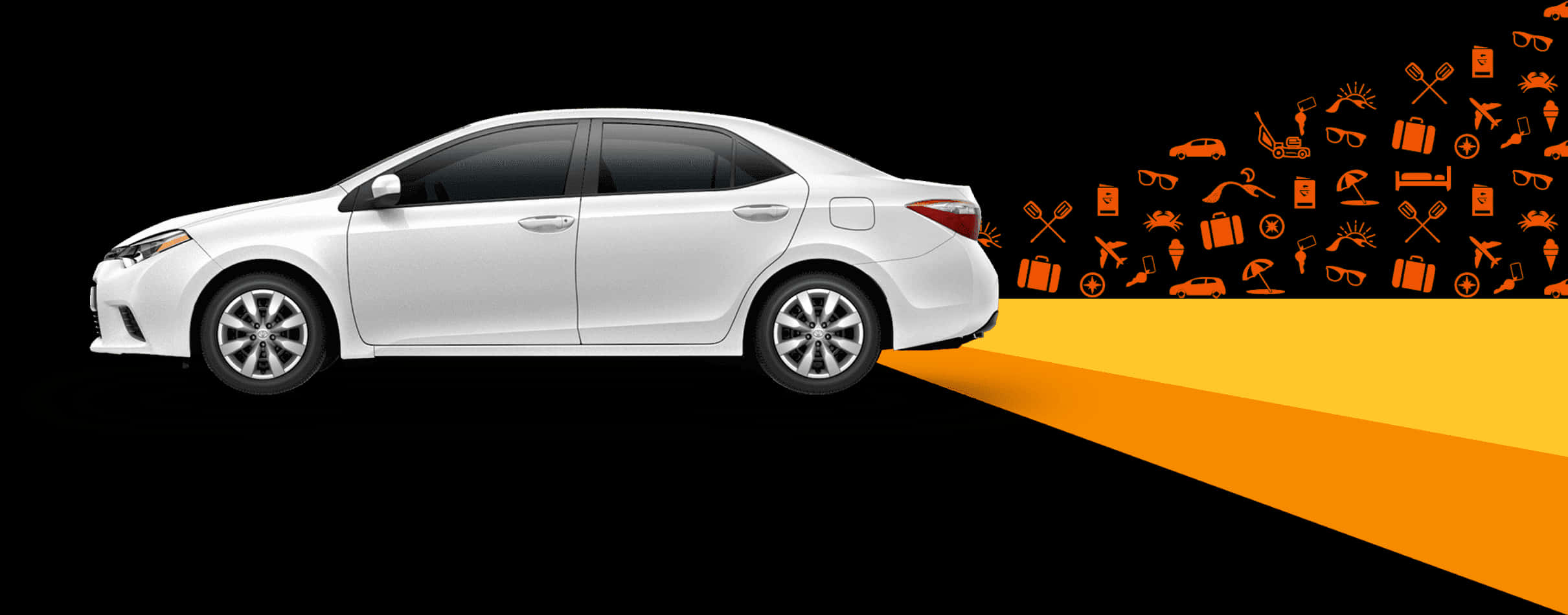 White Sedan Car Side Viewon Abstract Background.jpg