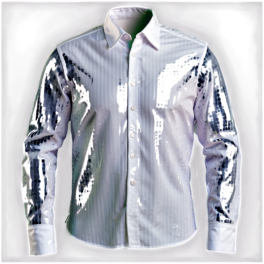 White Sequin Shirt Png Xur