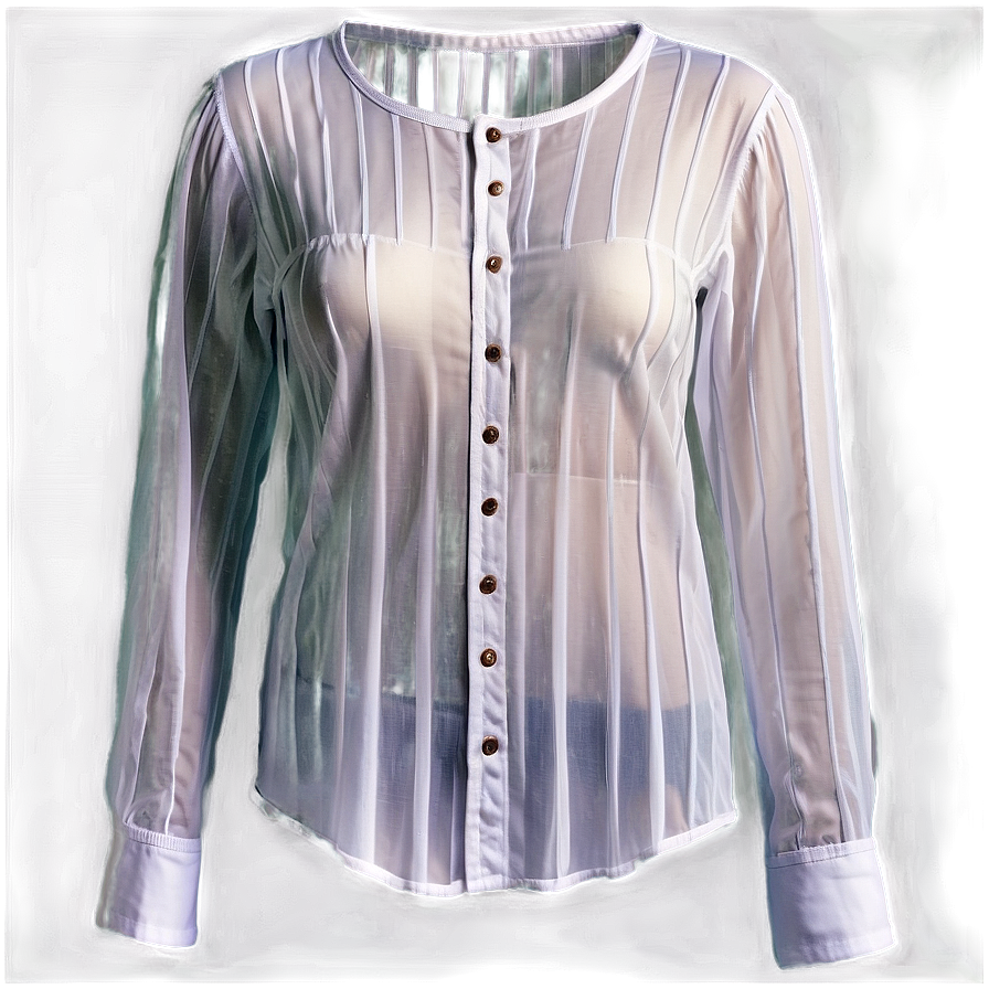 White Sheer Shirt Png 9