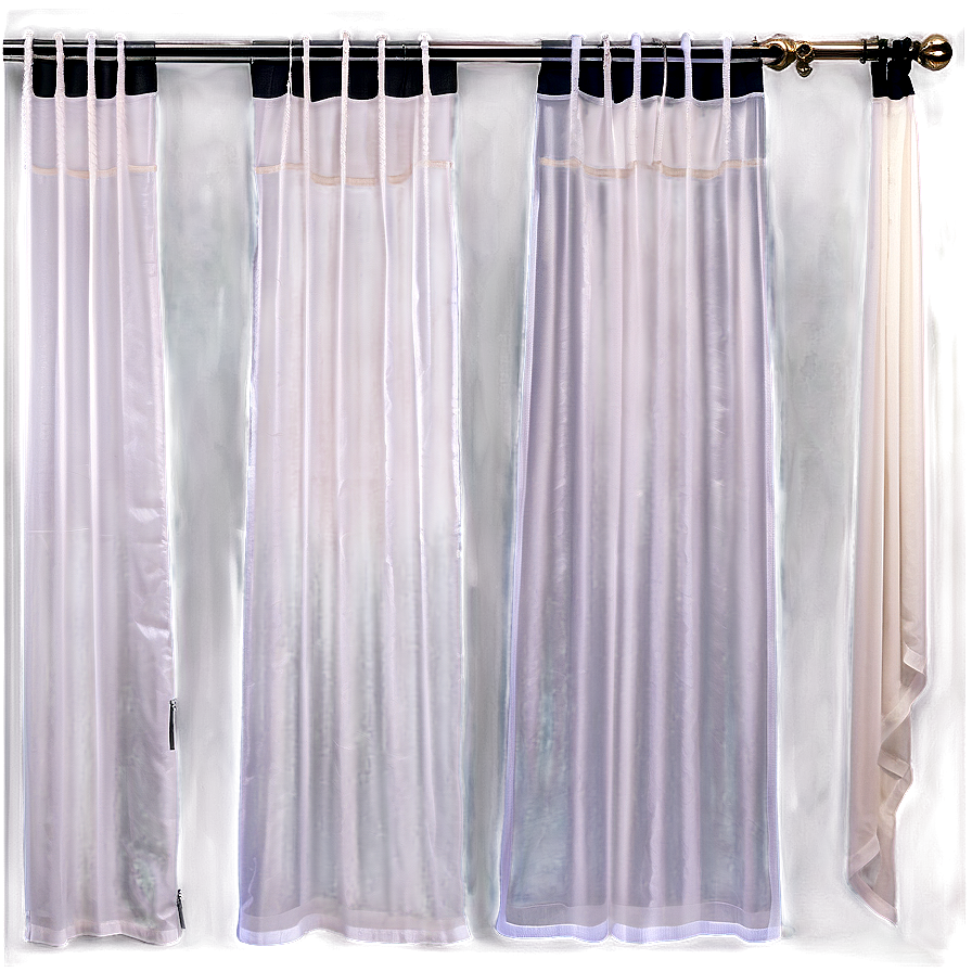 White Sheer Voile Curtains Png Gav85