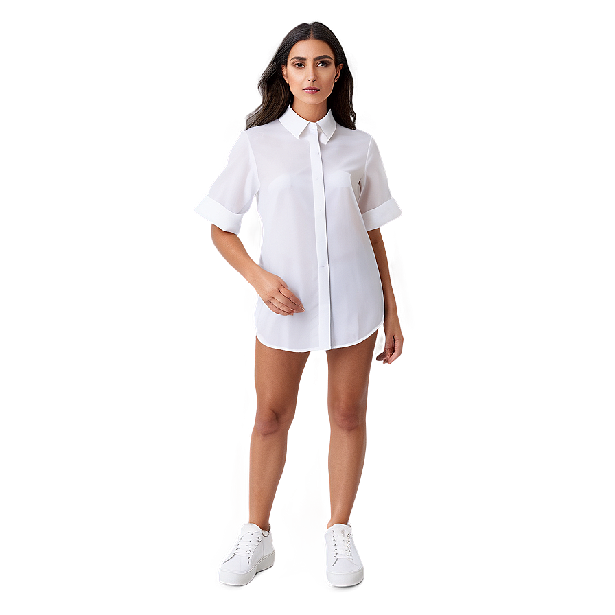 White Shirt Dress Casual Png Cgt5