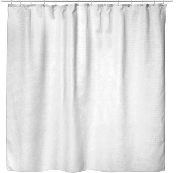 White Shower Curtain Hanging PNG with transparent background
