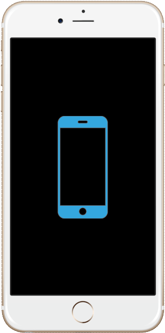 White Smartphone Black Screen Illustration