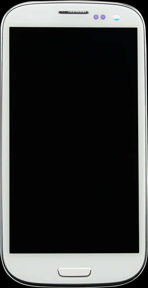 White Smartphone Blank Screen