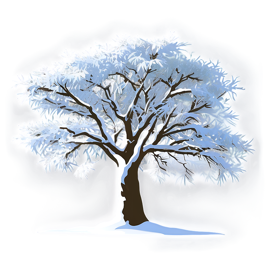 White Snow Tree PNG xhe97 PNG image with a transparent background, free high-resolution download