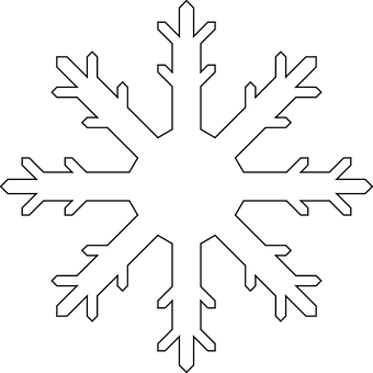 White Snowflake Black Background