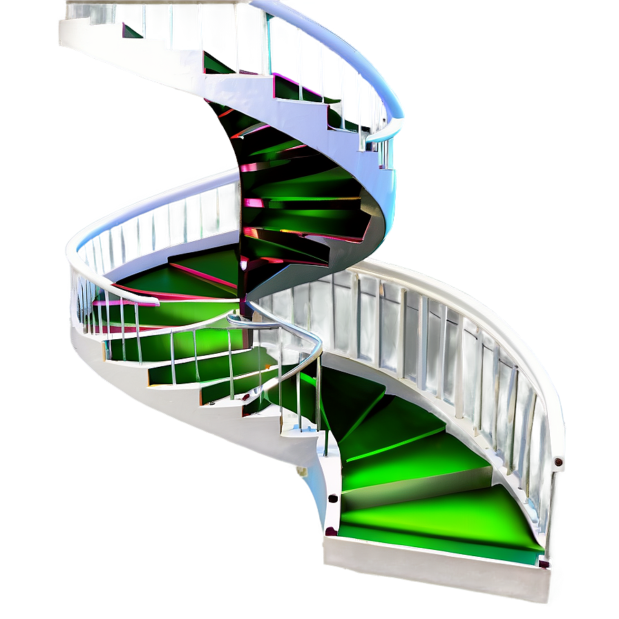 White Spiral Staircase Png 06242024