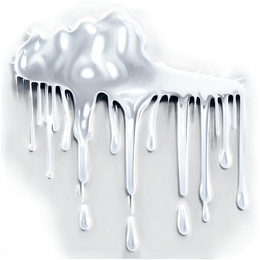 White Spray Paint Drip Png 36