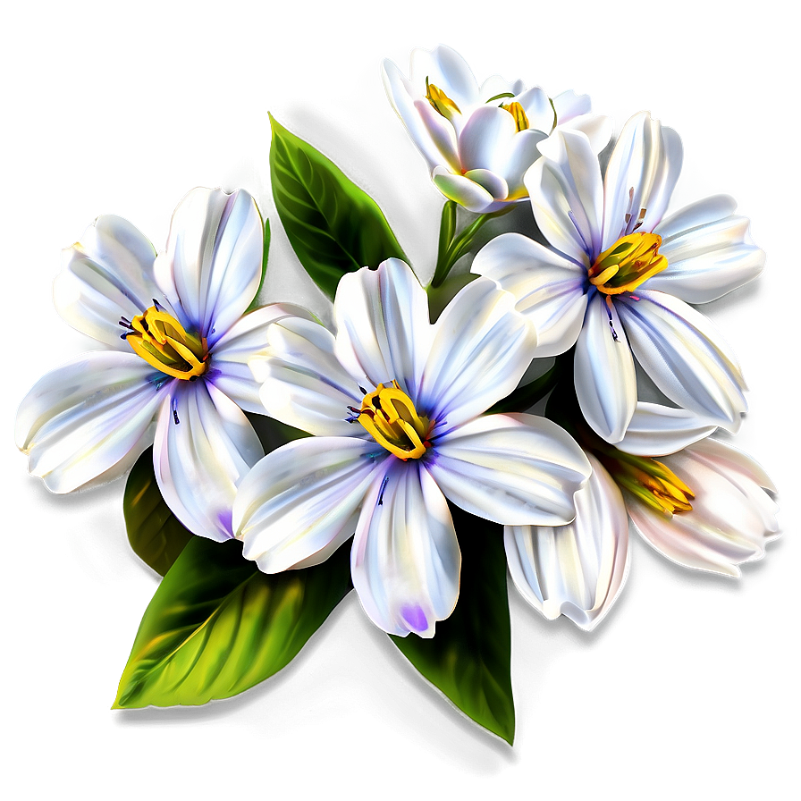 White Spring Flower Png 05242024