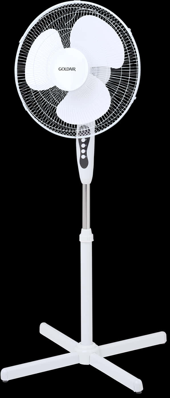 White Standing Fan Goldair Brand