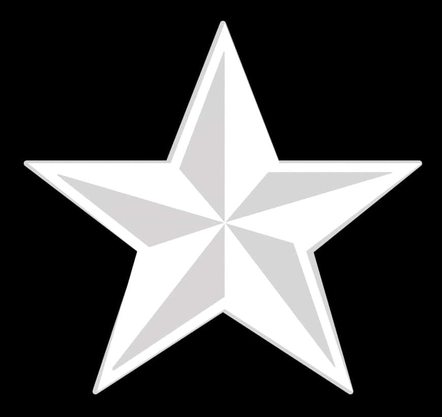 White Star Graphicon Black Background