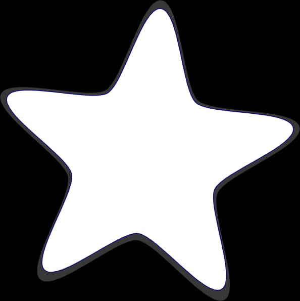 White Star Icon Black Background