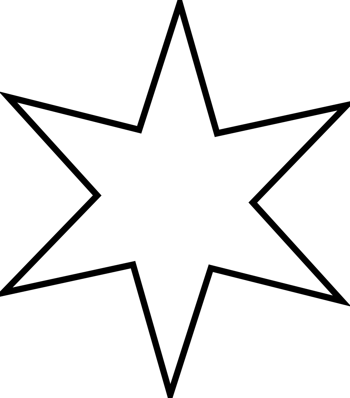 Estrella Con 6 Puntas Para Colorear - Outline Of A Star, HD Png Download PNG with transparent background