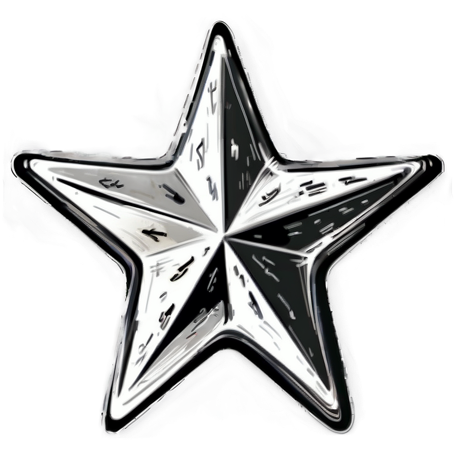 White Star Sketch Png Ldv16