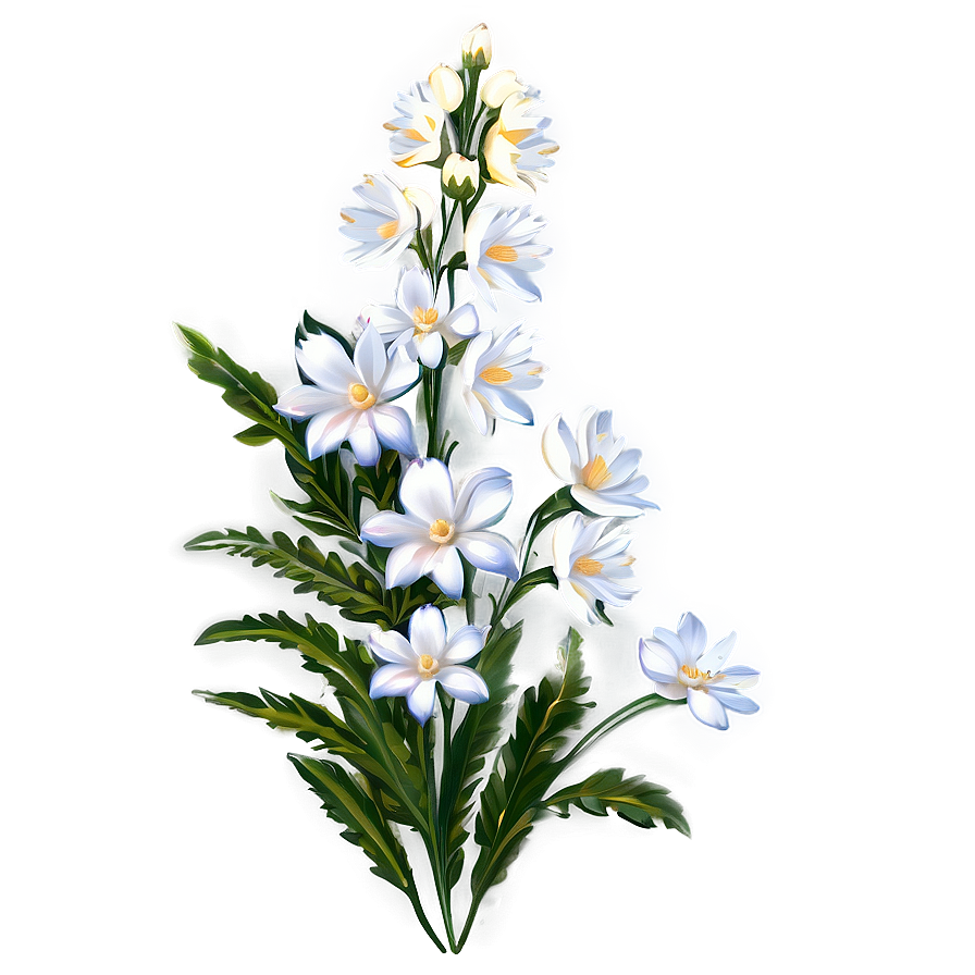 White Summer Flowers Png Btt69