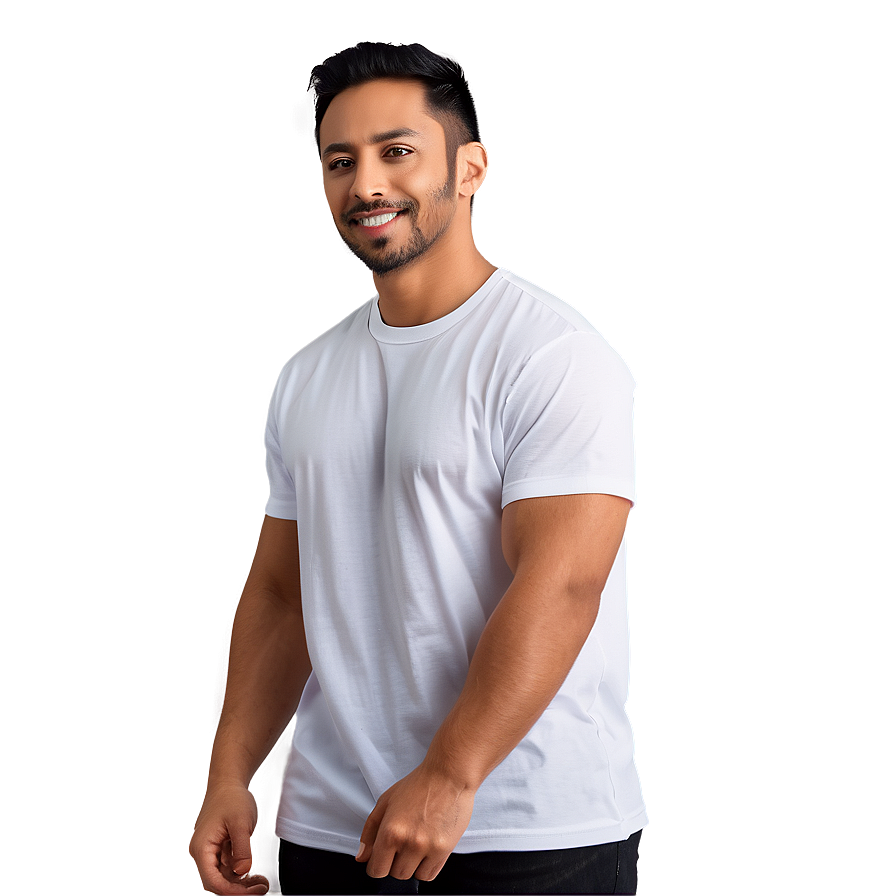 White T-shirt Design Png 86