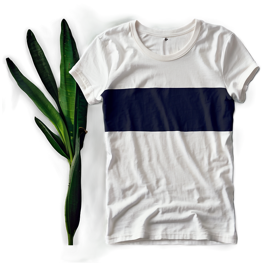 White T-shirt Flat Lay Mockup Png 06132024