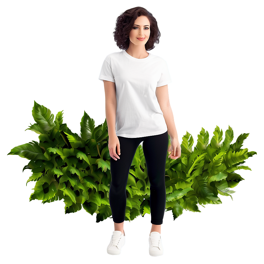 White T-shirt For Women Png Myk