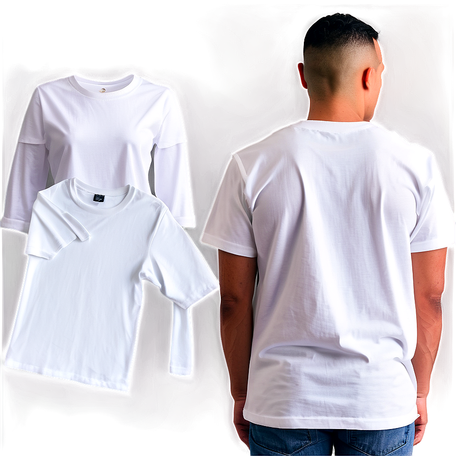 White T-shirt Mockup Bundle Png Ben