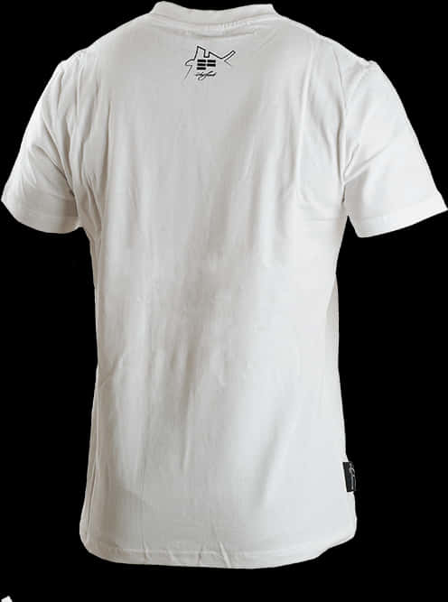 White T Shirt With Back Print PNG with transparent background
