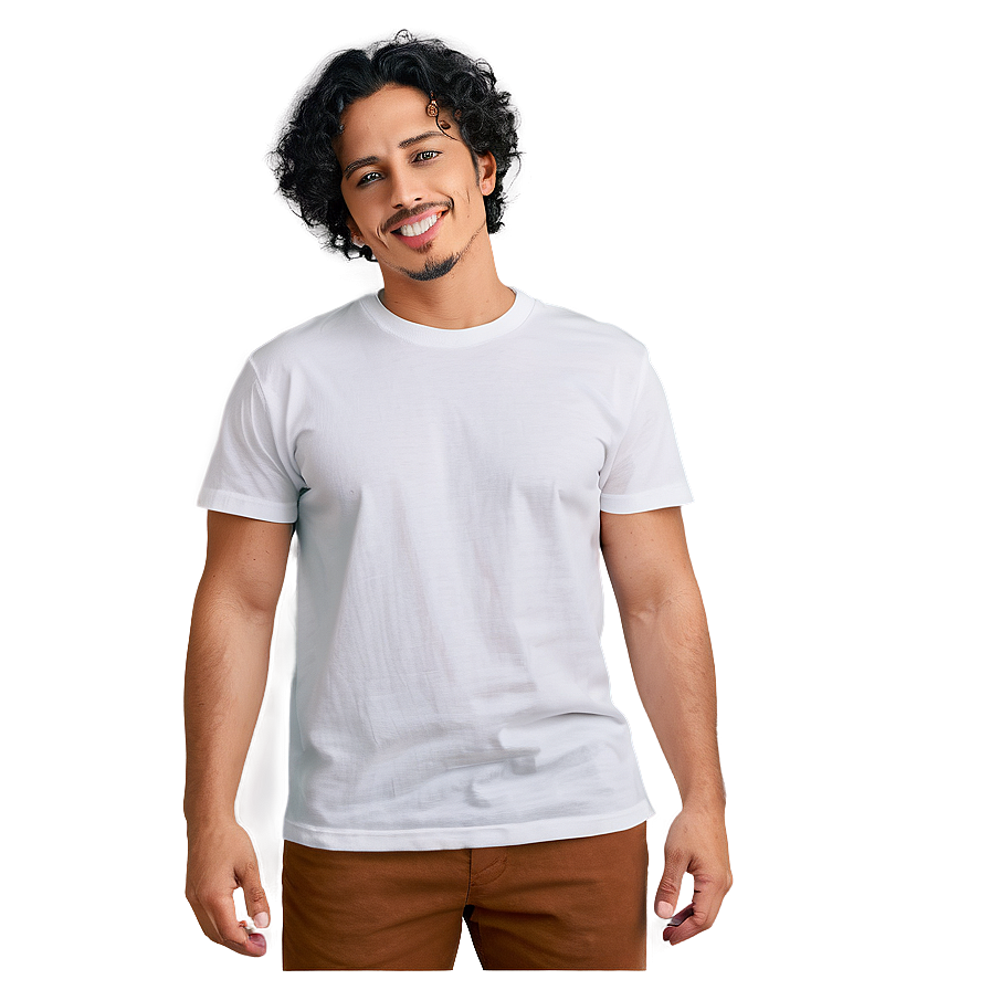 White T-shirt With Logo Mockup Png Hpe24