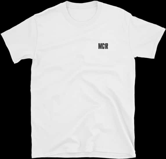 White T Shirtwith Logo Mockup PNG with transparent background