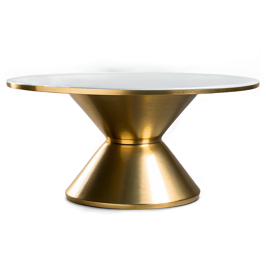 White Table With Gold Legs Png Shq45