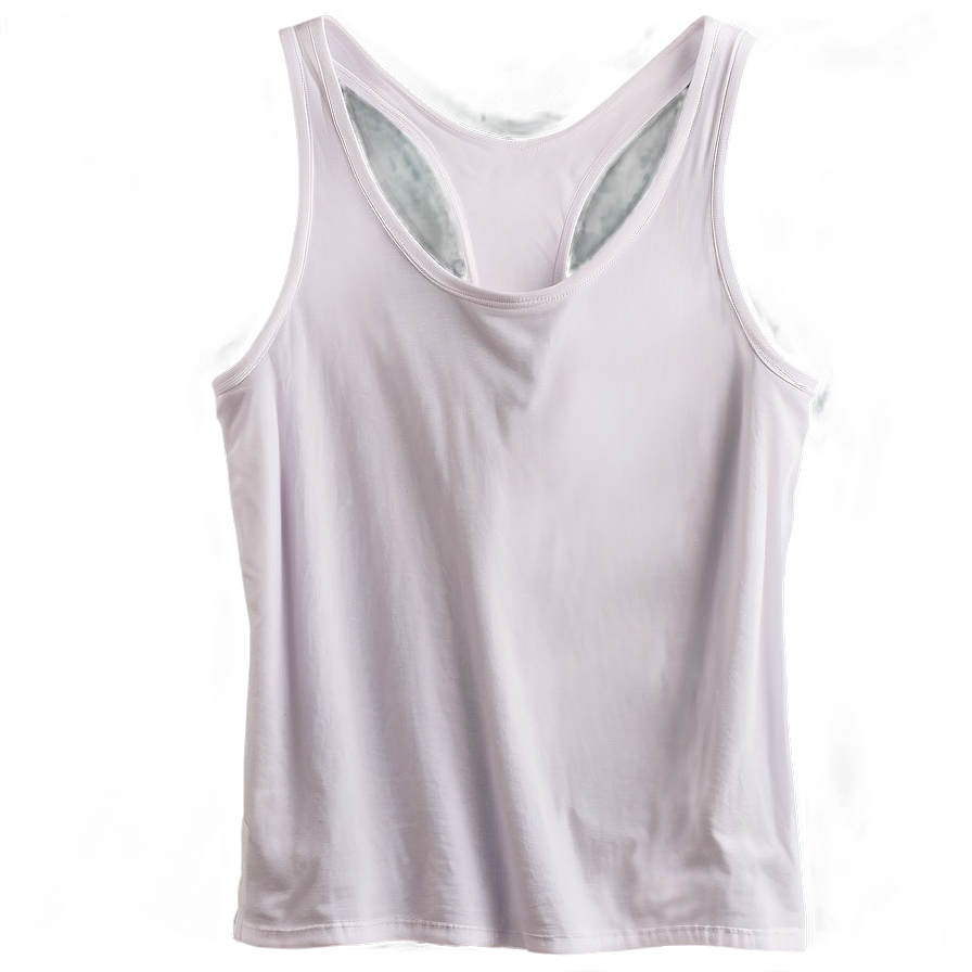 White Tank Top With Side Slits Png 06282024