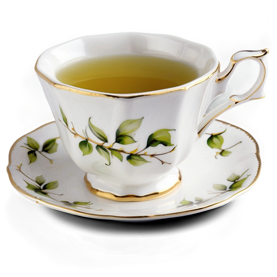 White Tea Cup Saucer Png 05242024