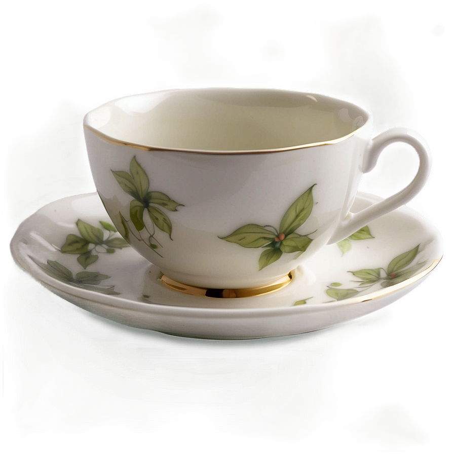 White Tea Cup Saucer Png 05242024